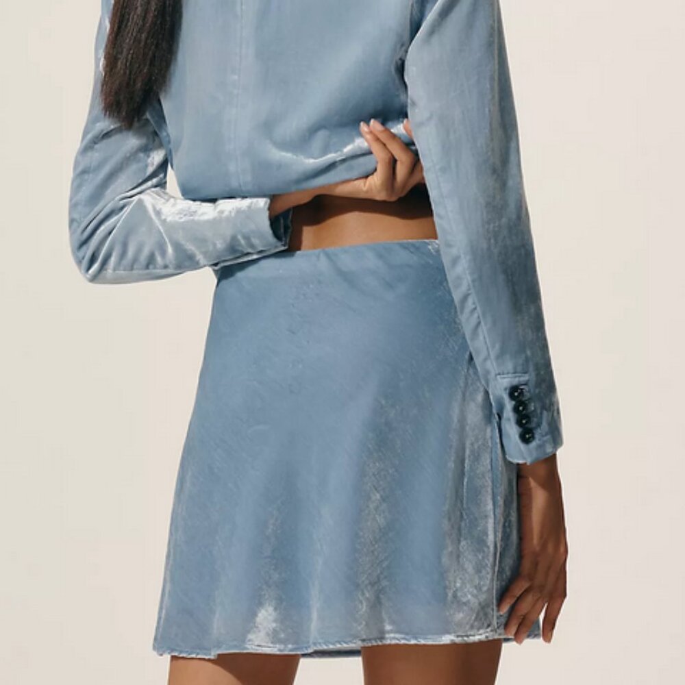 The Tilda Velvet Mini Slip Skirt